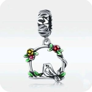 Lovely Birdie Silver Cz European Charm Beads Fit 925 Pendant